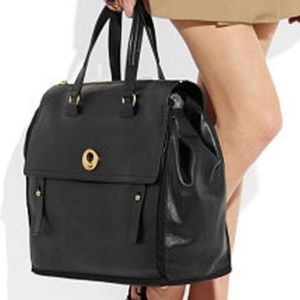 YSL Muse Two Black Leather Tote Bag